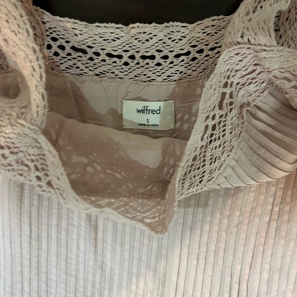 Aritzia Wilfred Blush Mini Modal Lace Detail Dress S - Picture 3 of 3